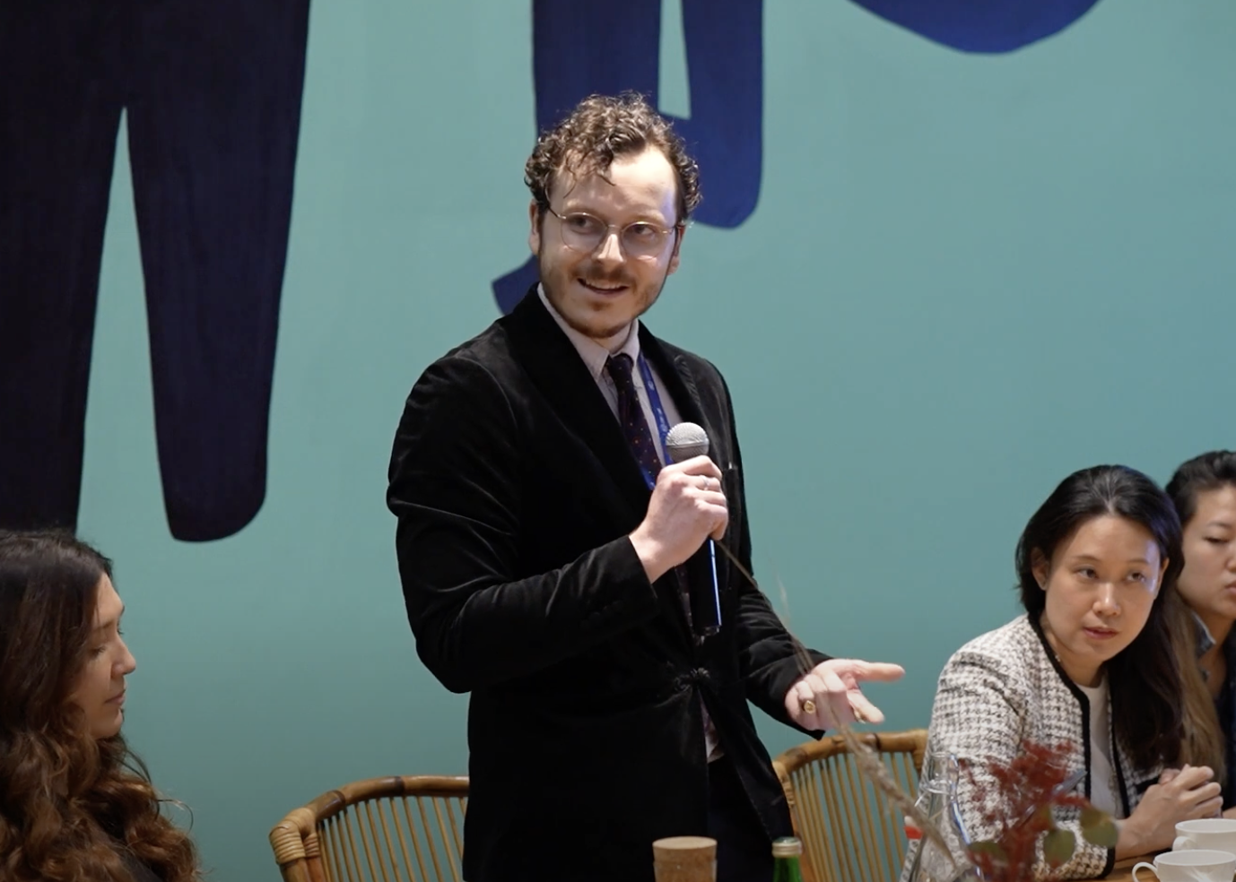 Changeblock CEO presenting at a COP roundtable discussion on technology and verification for environmental assets